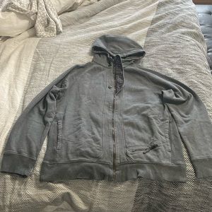 Grey Lululemon Men’s Size XL vintage thick zip up hoodie